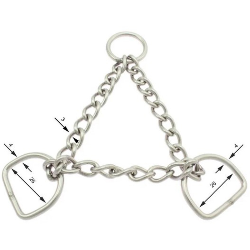 RVS Half check Lg 30 cm /D 25x4 /3 mm 